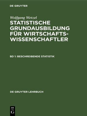 cover image of Beschreibende Statistik